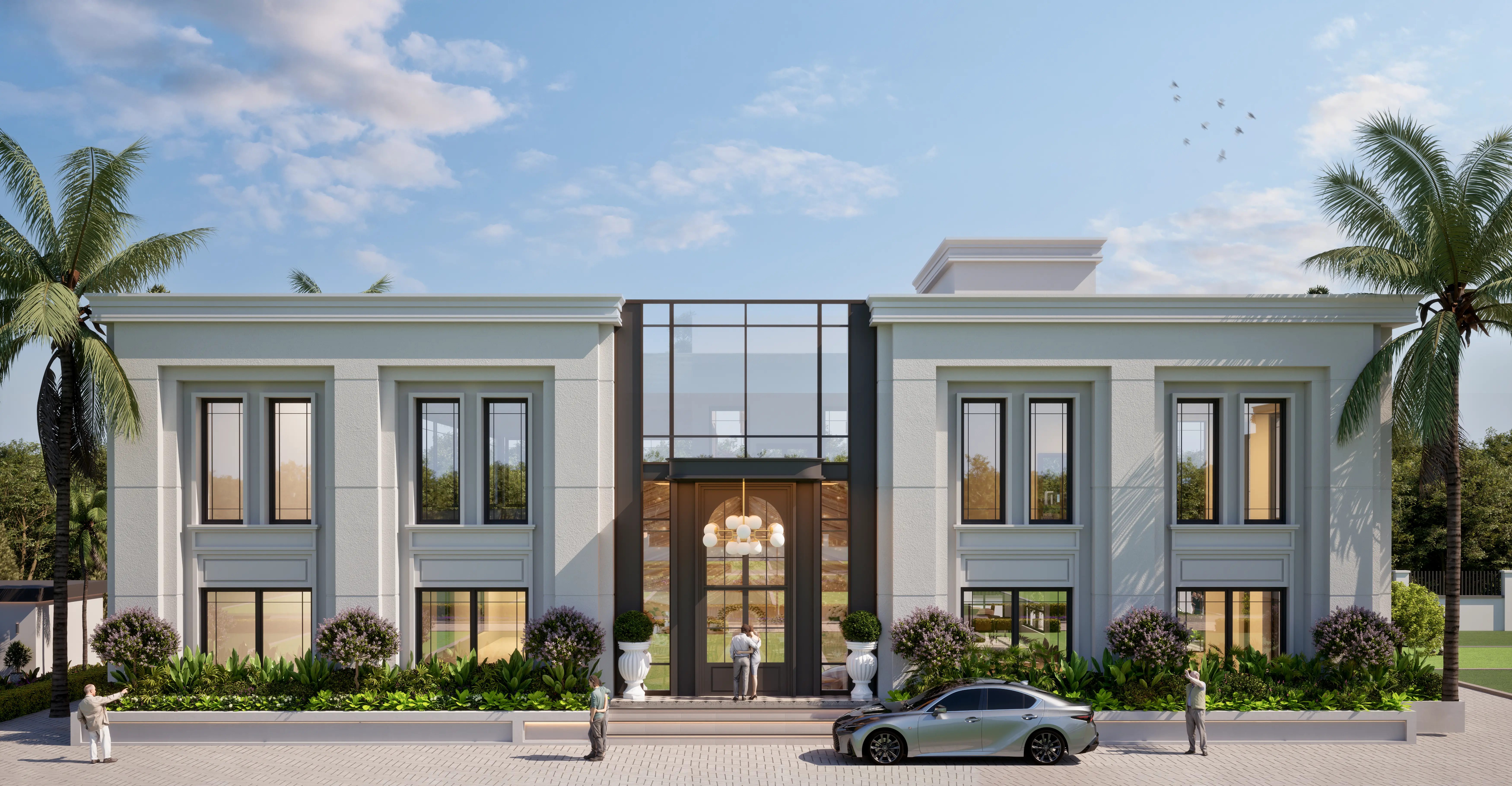 AQVA The Reserve clubhouse exterior architectural visualisation
